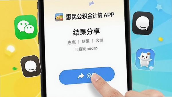 ���񹫻������APP����������棬��ָ���������ť����Χ��΢�š�QQ�ȷ���ͼ�꣬�������÷��