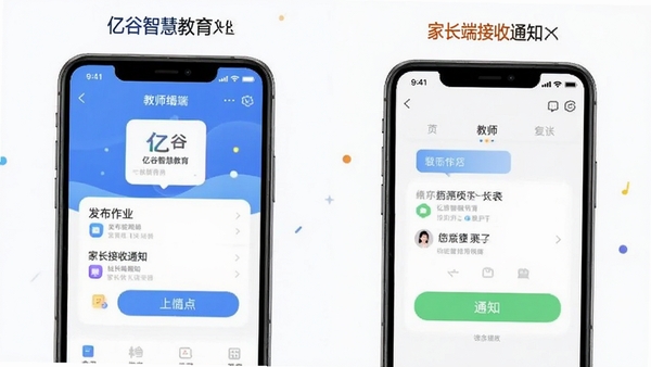 �ڹ��ǻ۽���APP��ʦ�˷�����ҵ��ҳ��˽���֪ͨ�ĶԱȽ���