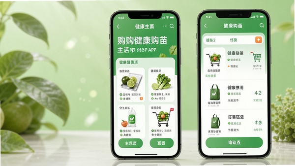 ������������APP������չʾͼ���ֻ���Ļ�ϳ��ֽ�����Ʒ�Ƽ��빺�ﳵ���棬����Ϊ������ɫ����ͻ��������������