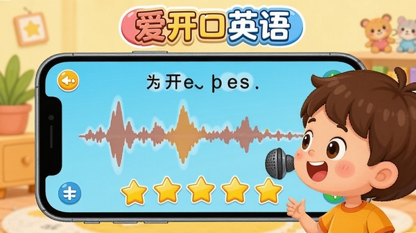 ������Ӣ�������ֹ��ܽ��棬��ͯ�����ֻ���˷��Ӣ�ﵥ�ʣ���Ļ��ʾ�������κ�����������֣���ͨ�������ɫ�����������ư�����Ӣ������ڶ���