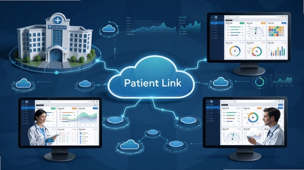 Patient Link ������Զ��Эͬ��������ʾ��ͼ��չʾ���ҽԺ�ڵ�ͨ���ƶ�ƽ̨ͬ��֪��ͬ�����ݣ�ҽ�����о�Ա�ڸ����ն˲鿴���ȿ��壬������пƼ��������ݿ��ӻ�Ԫ�أ��������� Patient Link �����ڽ�������