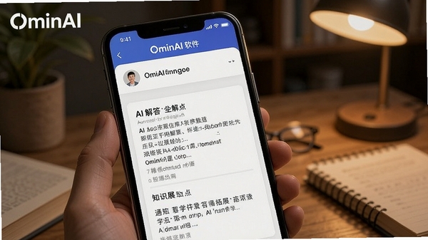 OminAI֪ʶ�ʴ𳡾����ֻ���Ļ��ʾ�û�������ʷ���⣬AI������ϸ��𲢸���֪ʶ����չ������ѧϰ��ΧŨ�񣬱�עOminAI��������