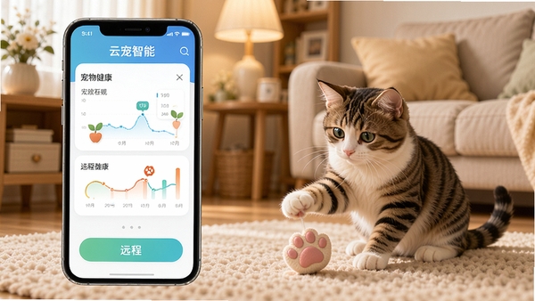 �Ƴ�����APP����չʾ���ֻ���Ļ��ʾ���｡������ͼ����Զ�̻�����ť����������ܰ�ļҾӻ�����һֻ�ɰ���è��������ˣ�����������Ƴ�������Ŀչʾ