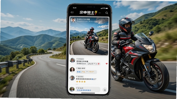 ������ʿclub����Ȧ�������棬�ֻ���Ļ��ʾĦ�г�������Ƭ�ͳ������ۣ�������ɽ·���г�����������������