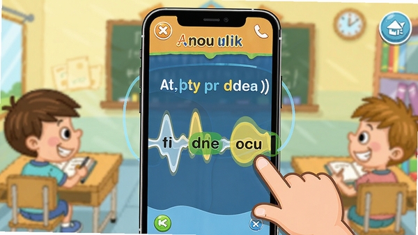 ���꼶Ӣ���ϲ�APP�α�������棬Сѧ�����Ӣ��α����ӣ��ֻ���Ļ��ʾ�������κ͵��ʸ�������ͨ�������ɫ����ѧϰ��ΧŨ��