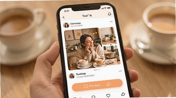 ����App��̬�㳡����չʾ�������罻��Χ���ֻ���Ļ����ʾ�û�������������Ƭ�뻥����ť�����ůɫ��