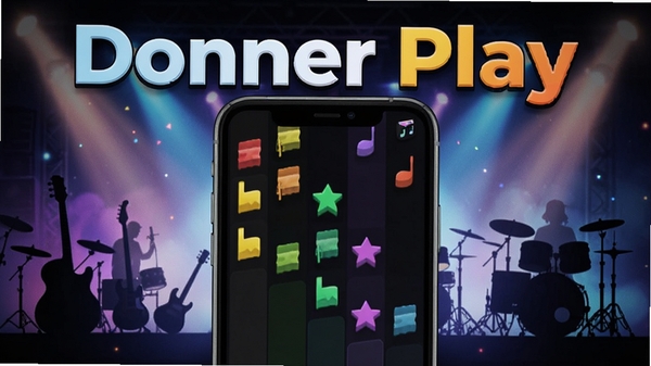 Donner Play���ֽ�����Ϸ����ͼ���ֻ���Ļչʾ��ɫ�������������棬�������ſ����̨�ƹ��������Ӱ����������Donner Play��Ŀչʾ�ڻ����Ϸ�