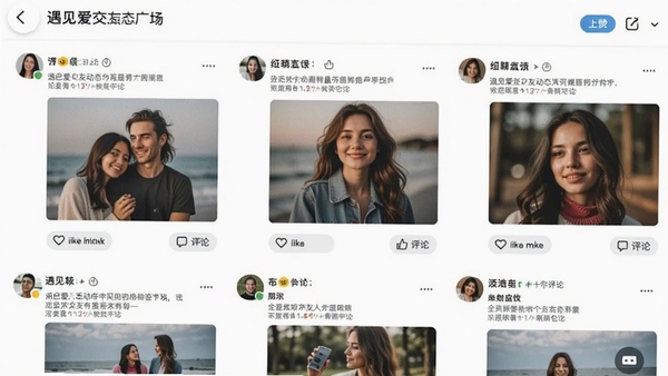 ���������Ѷ�̬�㳡ҳ���ͼ��չʾ�����û�������ͼ�Ķ�̬�������������۰�ť���������������������罻������Χ