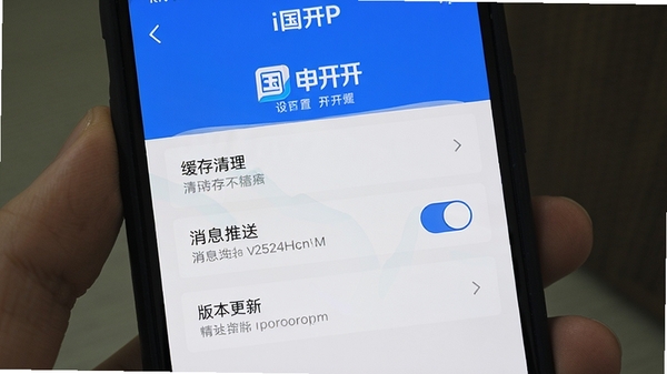 �ֻ���Ļչʾi����APP����ҳ�棬����������������Ϣ���Ϳ��ء��汾���µ�ѡ�����������������ɫ��