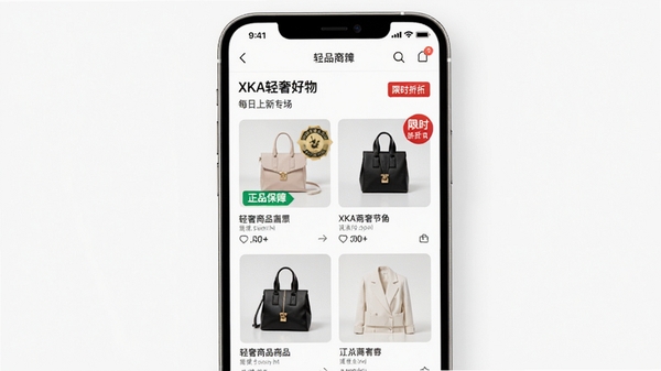 XKA���ݺ���APP����չʾ���ֻ���Ļ�г���ÿ������ר����������Ʒ�б�������Ϊ��Լ��ɫ���ͻ����Ʒ���ϱ�ǩ����ʱ�ۿ۱�ʶ