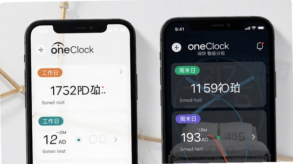 �ֻ�����oneClock�������ܷ������ý��棬չʾ�����պ���ĩ���������б�����ɫ��ǩ���֣�������ˬ