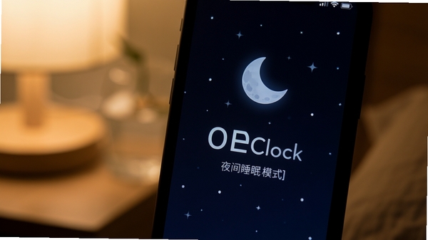 �ֻ�����oneClock����ҹ��˯��ģʽ���棬��ɫ��������ʾ����ͼ������Ӵ���״̬����Χ�������