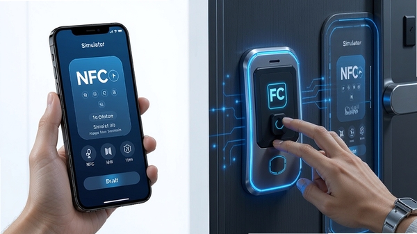 NFC�����������ܽ���չʾ���ֻ������Ž�����ȡ���ݣ��Ƽ�����ɫ���������Ž�ģ�ⳡ��������UI���ͼ