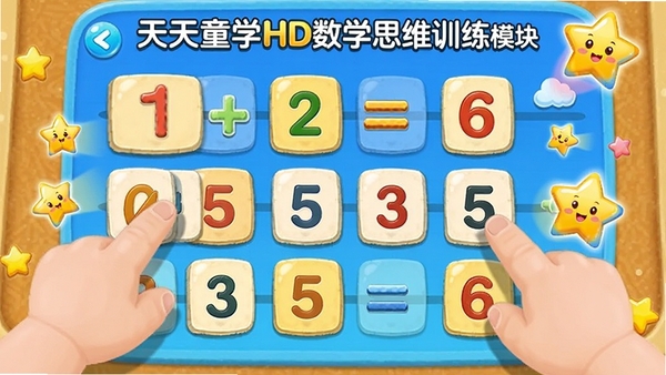 ����ͯѧHD��ѧ˼άѵ��ģ�飬��ͯ�϶����ֿ�Ƭ��ɼӼ�����Ŀ�������пɰ���С���ǽ�������