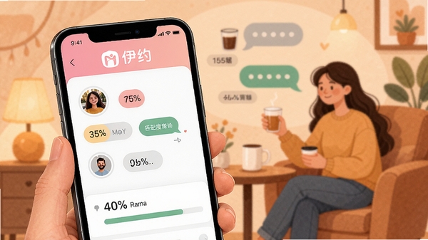 ��Լ�罻��������ƥ�����չʾ���ֻ���Ļ����ʾ�û���Ȥ��ǩ��ƥ��Ȱٷֱȣ�����Ϊ��ܰ�������Χ�廭��ͻ����ԼƷ�Ʊ�ʶ