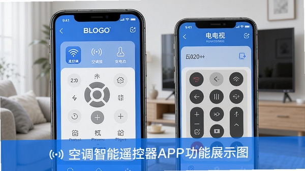 �յ���������ң����APP����չʾͼ���ֻ���Ļͬʱ��ʾ�յ�ң�ؽ���͵���ң�ؽ��棬�����������ۣ�����Ʒ��LOGOͼ�꣬�Ƽ�����ɫ���ʺ���������ҳ��չʾ