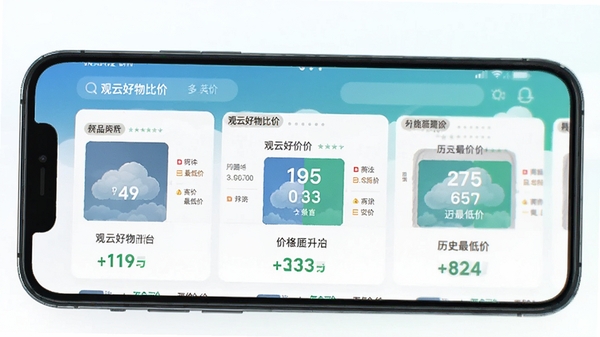���ƺ���ȼ۹��ܽ��棬�ֻ���Ļչʾͬһ��Ʒ�ڶ��ƽ̨�ıȼ���Ϣ���۸�Ա���������ע��ʷ��ͼۣ�������ɫ������ˬ