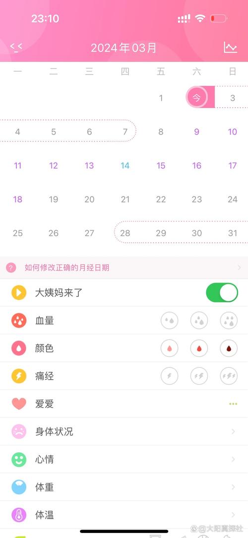 MIA经期-女性健康记录助手 症状记录 心情打卡 体温体重追踪界面