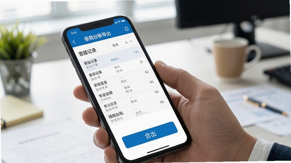 ���ӷ�Ʊ���鱨˰�������ֻ������н��棬չʾ�����¼�б��뱨˰̨�˵�����ť���칫�����ֻ���д