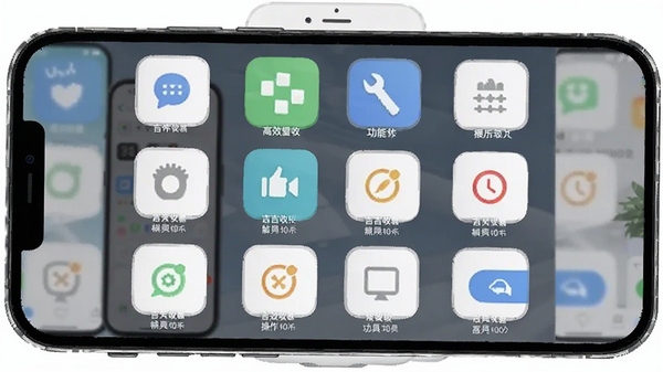 吉吉收应用功能模块展示,手机屏幕中排列整齐的工具图标与操作界面,简洁高效的工具类软件视觉风格,突出功能整合与易用性