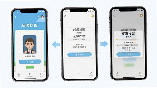超级找茬手机游戏安装教程示意图,画面展示手机安装界面与权限设置步骤,风格简洁清晰,适合新手引导配图