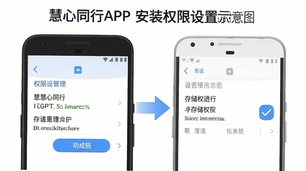 ����ͬ��APP��װȨ������ʾ��ͼ��չʾ��׿�ֻ�Ȩ�޹��������빴ѡ�洢Ȩ�޲���