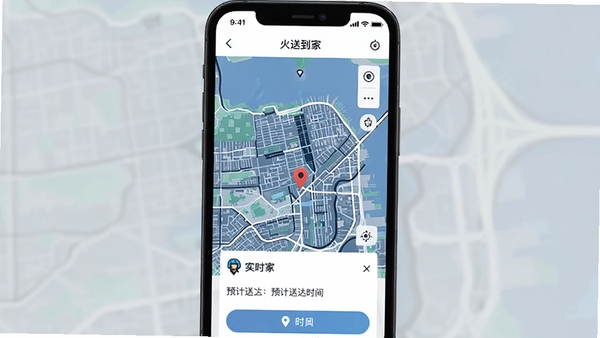 ���͵���APP����׷��ҳ�棬�ֻ���Ļ��ʾ����ʵʱλ�õ�ͼ��Ԥ���ʹ�ʱ�䣬������ˬ�����е�ͼ����