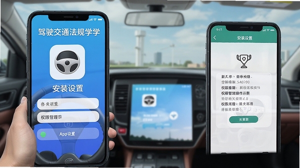 ��ʻ��ͨ����ѧApp��װ���ý�����Ȩ�޹�������ʾ��ͼ