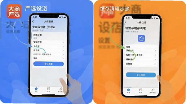 ������ѡAPP�ƶ��˲�������ʾ��ͼ��չʾ��װȨ�������뻺���������裬���̷̳�񣬴��������Ʊ�ʶ