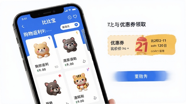 �ȱȱ�APP��ҳչʾ���ﷵ�����Ż�ȯ��ȡ���棬�ֻ���Ļ�г���������Ʒ�б��ͱȼ۹��ܣ���ɫ��ɫ�����ִ������