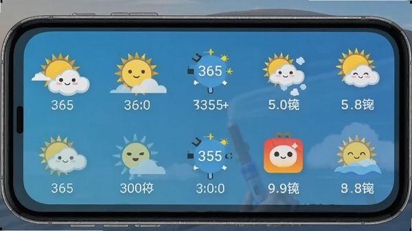 365天气预报预警通知与桌面小组件效果图