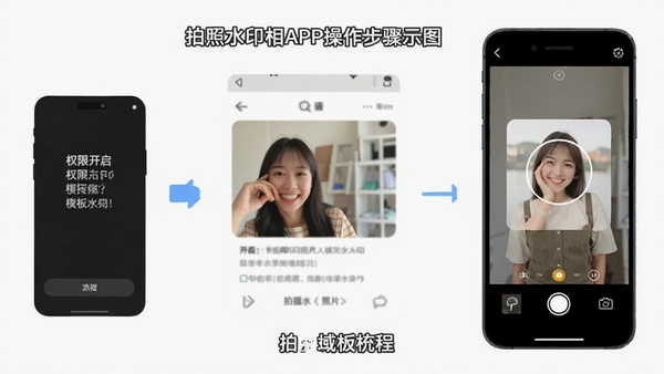 ������ˮӡ���APP��������ʾ��ͼ��չʾȨ�޿�����ģ��ѡ������ˮӡ��Ƭ�����̽���