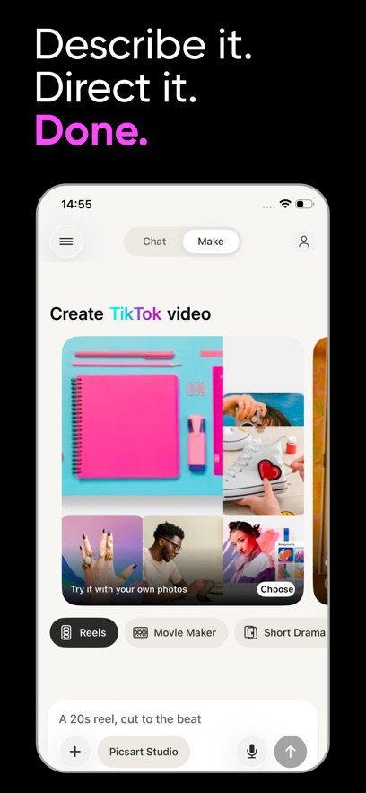 Picsart AI Video Agent软件截图