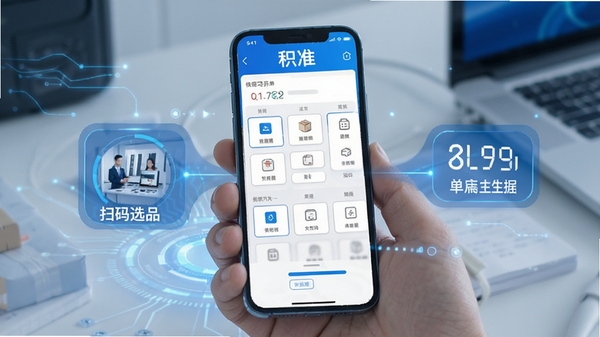 ��׼ERP�ֻ��˿��ٿ������棬ɨ��ѡƷ�뵥����������չʾ����ɫ�Ƽ����