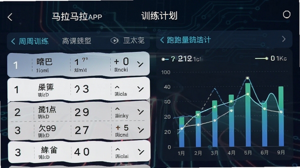 ��������APPѵ���ƻ�ҳ���ͼ����ʾ��ѵ���α�������ͳ��ͼ�����˶��Ƽ������