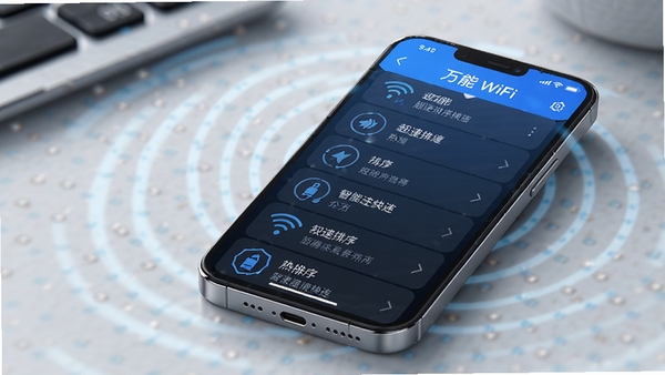 ����WiFi���ٿ����ֻ�����չʾ���������ȵ��б����Ƽ���ɫ�������UI�������ʸ�