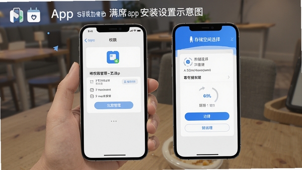 ��ϯapp��װ����ʾ��ͼ���ֻ���Ļ��ʾȨ�޹���������洢�ռ�ѡ�񣬼��̷̳��������ɫ