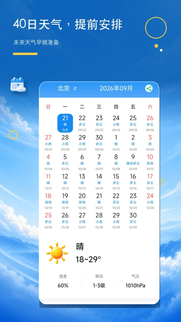 大字准时天气报-大字体天气播报截图2
