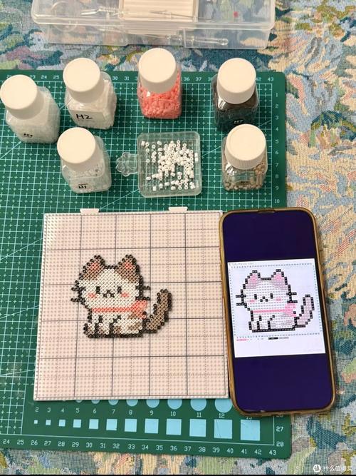 豆猫拼豆-趣味拼豆创作助手 拼豆底板摆豆细节操作示意