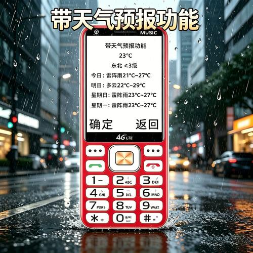 大字准时天气报-大字体天气播报 老人使用手机查看今日天气大字界面