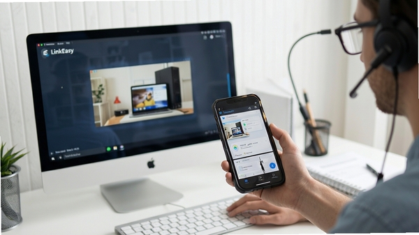 LinkEasy Զ����Ļ�ٿ� �ֻ�����ͬ�� Զ��Э������ͼ