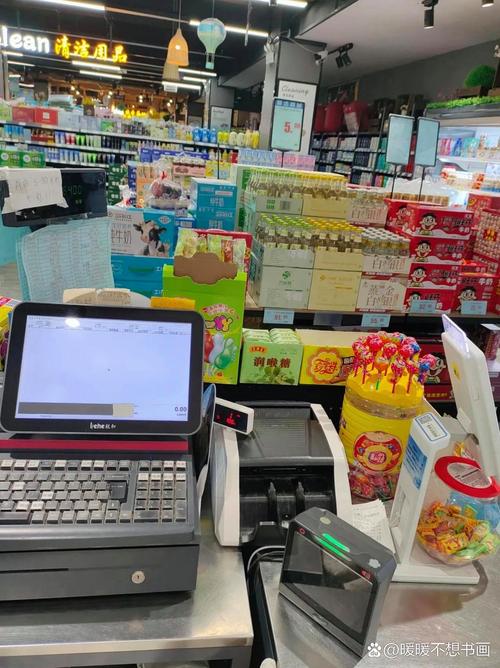 小万收银-店铺收银管理助手 扫码收银开单挂单操作场景 便利店收银台实拍