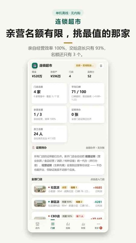 连锁超市折相思内置MOD菜单截图