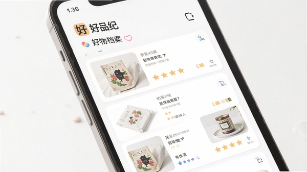 ��Ʒ��app���ﵵ������չʾ���ֻ���Ļ�г�����Ʒ��Ƭ�б��������Ǽ���������µ�UI��Ʒ��