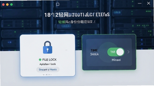 轻网身份验证器安全设置页面,展示应用锁与时间同步开关,突出安全防护要点