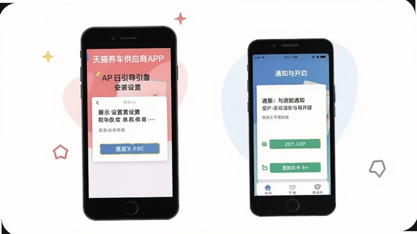 ��è������Ӧ��APP��װ����ʾ��ͼ���ֻ���ĻչʾȨ��������֪ͨ�������裬����ƽ�廭���
