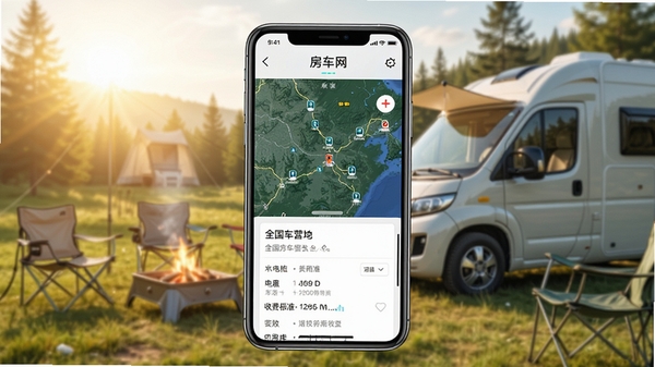 ������APPӪ�ز�ѯ����չʾ���ֻ���Ļ�г���ȫ������Ӫ�ص�ͼ��ɸѡ�б���������ˬ������ˮ��׮���շѱ�׼����Ϣ������Ϊ����¶Ӫ����������������дʵ���