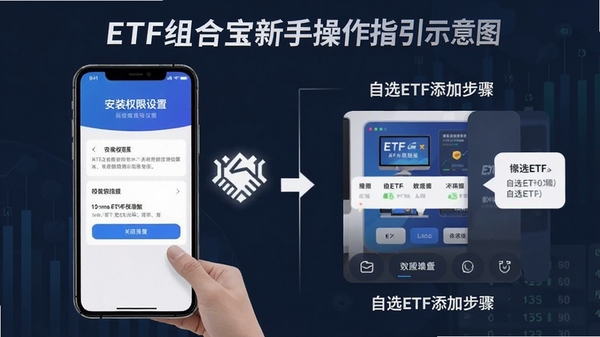 ETF��ϱ����ֲ���ָ��ʾ��ͼ���ֻ���Ļչʾ��װȨ�����ý�������ѡETF���Ӳ��裬������˵Ľ̷̳����ͼ