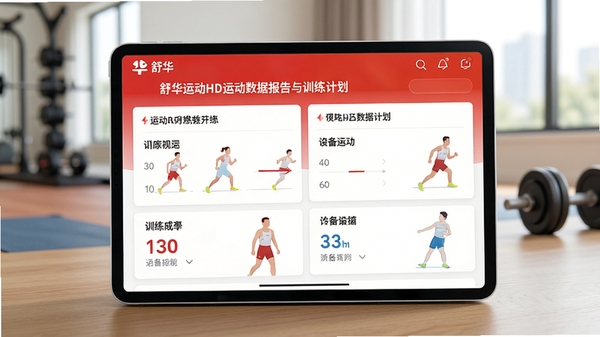 舒华运动HD运动数据报告与训练计划页面展示
