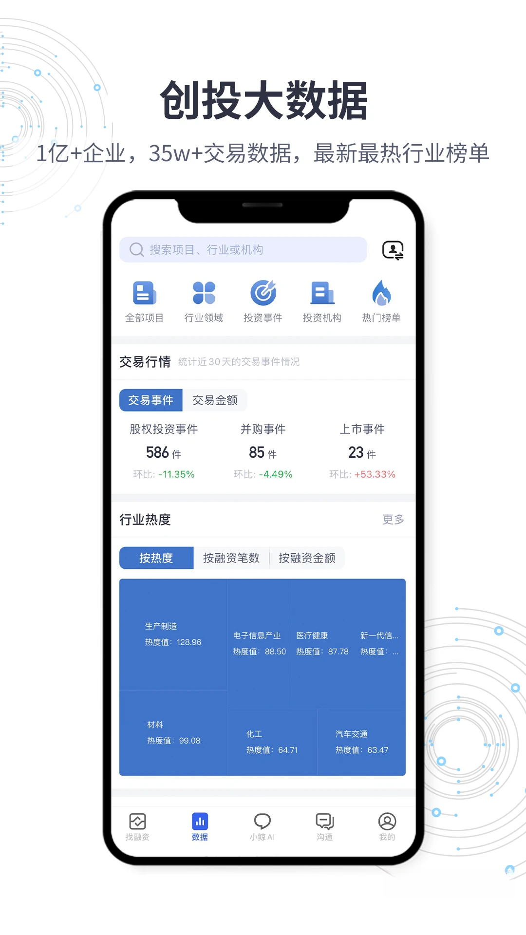 鲸准-创投数据智能助手截图